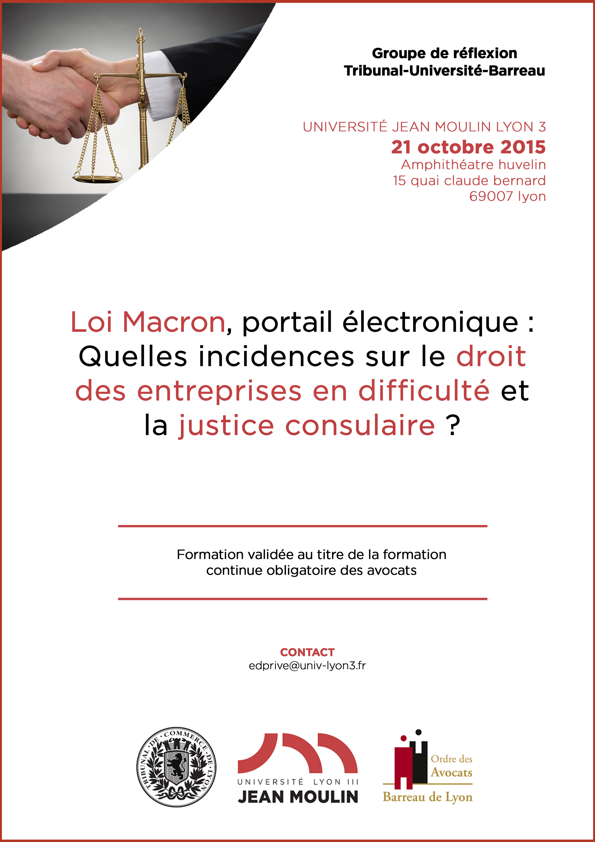 Affiche colloque TUB 21 octobre 2015