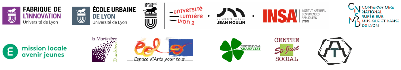 Logos des partenaires de la Fête des Lumières 2019