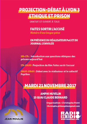 Projection-débat Éthique et prison - 21 novembre 2017